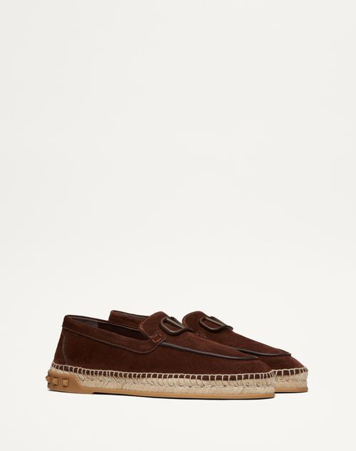Valentino Garavani - Leisure Flows Espadrilles In Split Leather - Fondant - Man - Man Shoes Sale