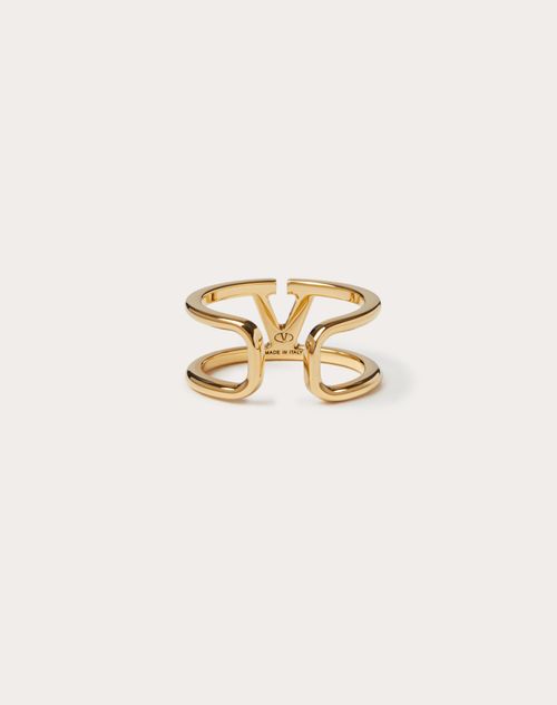 Valentino Garavani - Ring Vlogo Signature Aus Metall - Gold - Mann - Schmuck & Uhren