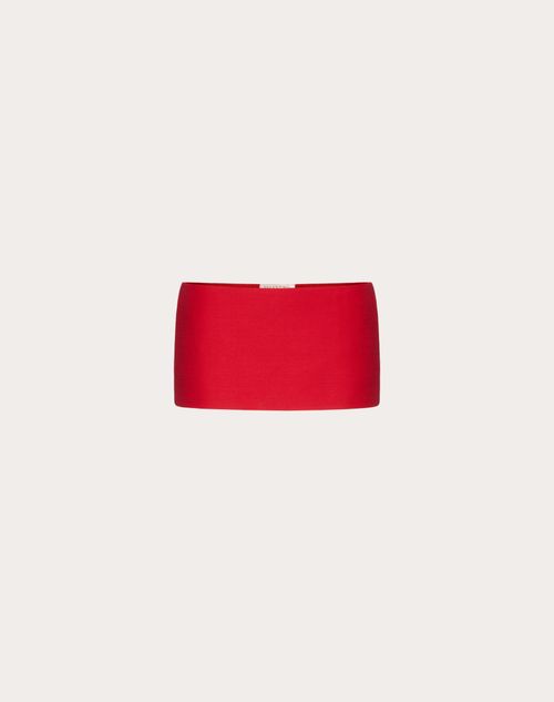 Valentino - Crepe Couture Skort - Red - Woman - Trousers And Shorts