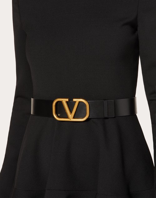 Valentino Garavani Black VLogo Signature Belt