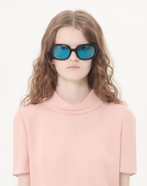 Valentino - Georgette Top - Rose - Woman - Shirts And Tops
