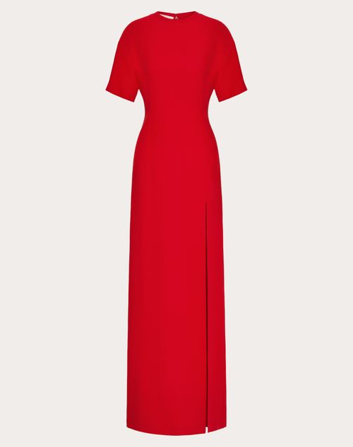 Valentino - Robe Longue En Cady Couture - Rouge - Femme - Robes De Soirée