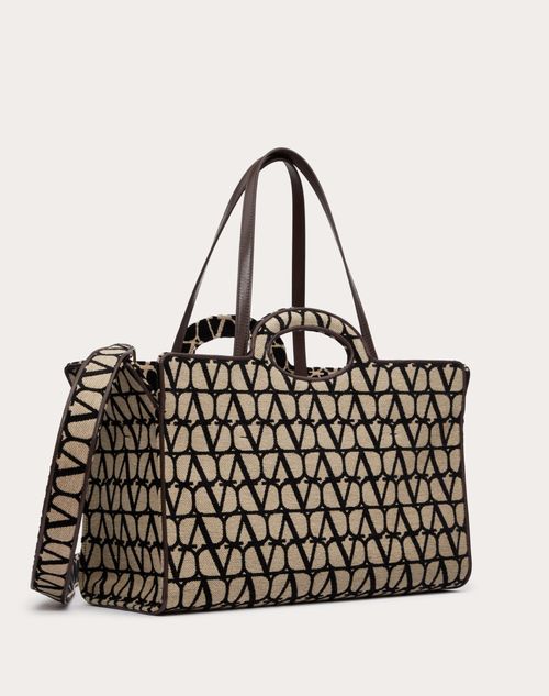 Valentino Garavani Beige/black/black Toile Iconographe bag