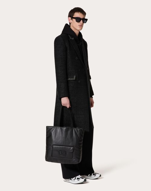 Valentino - Double-breasted Wool Coat With Cabochons - Anthracite - Man - Ready To Wear