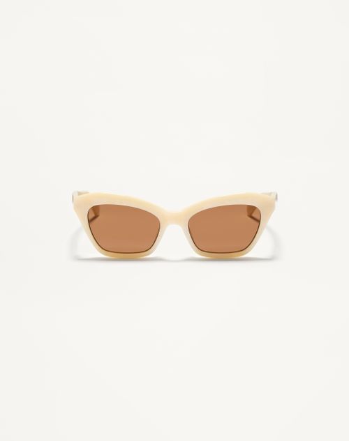 Valentino - Cat-eye Acetate Eyewear - Ivory/brown - Woman - Eyewear
