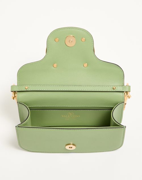 Valentino Garavani - Valentino Garavani Locò Small Shoulder Bag With Jewel Logo - Mint/crystal - Woman - Shoulder Bags