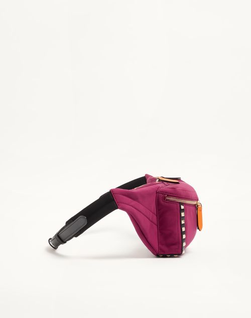 Valentino Garavani - Stud Up Waist Bag In Technical Fabric - Insolent - Man - Belt Bags