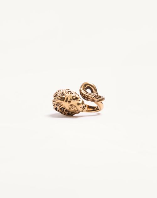 Valentino Garavani - Zoomorphe Metal Ring - Brass - Man - Accessories