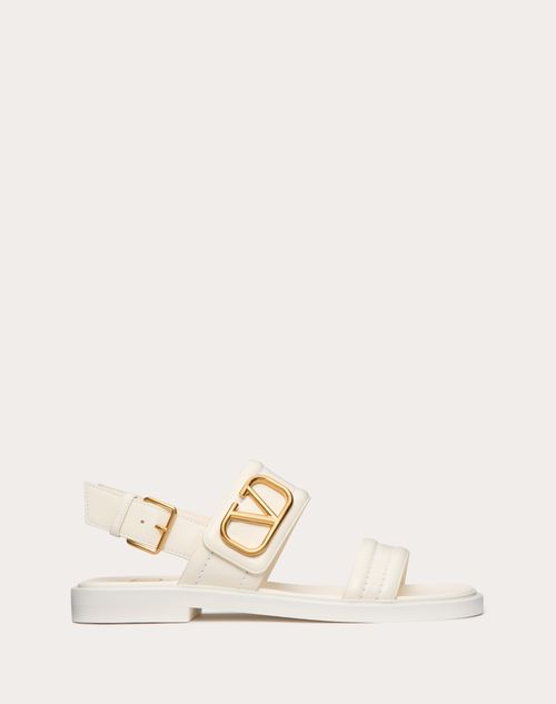 Valentino Garavani - Vlogo Signature Calfskin Sandal - Ivory - Woman - Sandals