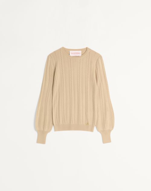 Valentino - Wool Jumper - Beige - Woman - Knitwear