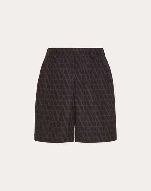 Valentino Garavani pineapple-print Bermuda shorts - Black