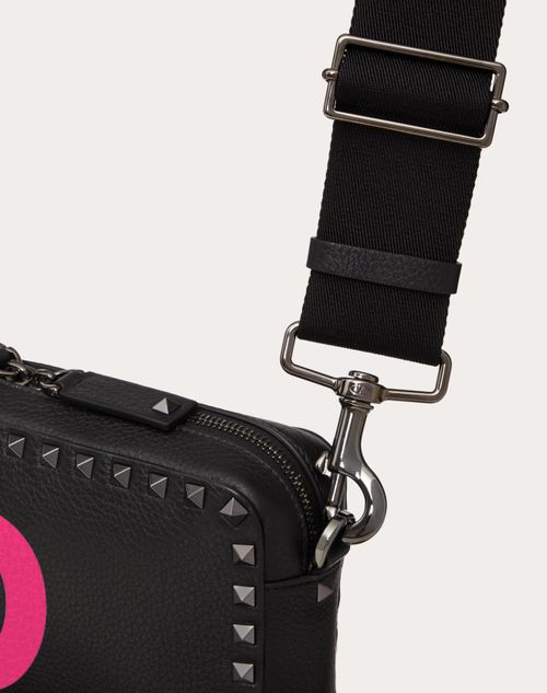 Valentino Rockstud Spike Double Zip Camera Bag Crossbody New