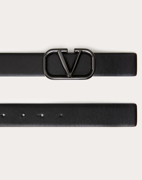 30mm reversible vlogo leather belt - Valentino Garavani - Women