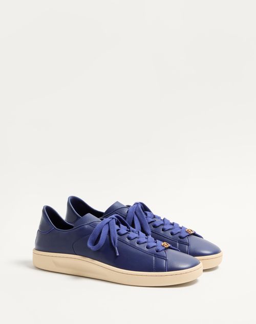 Valentino Garavani - Royco Trainer In Nappa Calfskin - Indigo - Man - Trainers