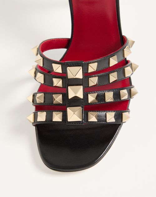 Valentino Garavani - Rockstud Kidskin Sandal 100mm - Black - Woman - Sandals