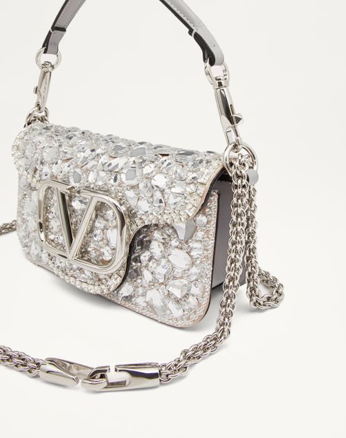 Valentino Garavani Locò Crystal-embellished Shoulder Bag - Pink