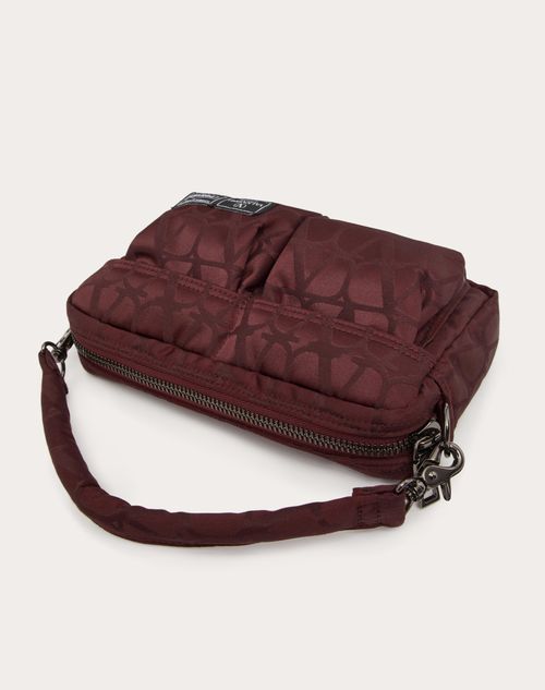 Valentino Garavani And Porter Shoulder Bag for Man in Black Valentino Garavani And Porter Shoulder Bag for Man in Black