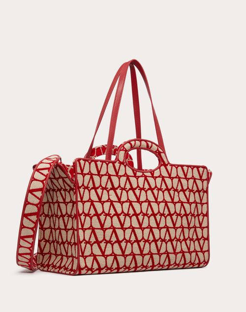 Valentino Garavani - Le Troisieme Toile Iconographe Shopping Bag - Beige/red - Man - Shelf - M Bags - Toile Iconographe