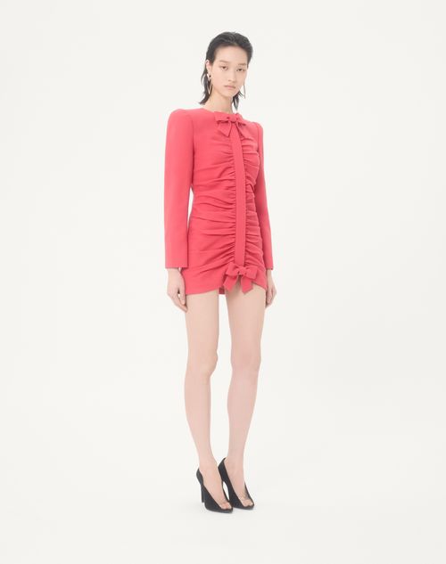 Valentino - Veste En Laine Crispy Light - Corail - Femme - Vestes Et Manteaux