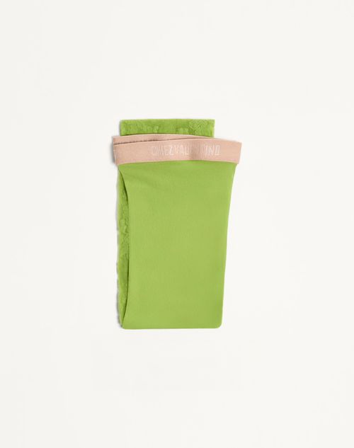 Valentino - Pantimedias De Encaje De Lycra - Avocado - Mujer - Accesorios Suaves