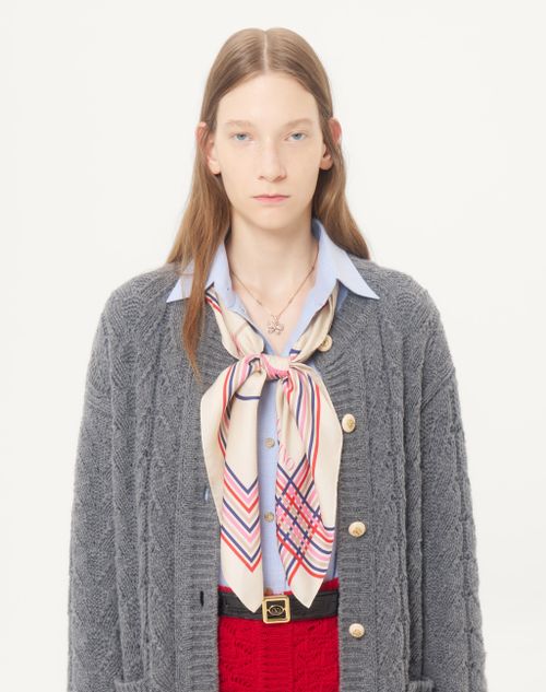 Valentino Garavani - Le Fou De L'archive Silk Scarf From The Valentino Archive - Beige/multicolour - Woman - Soft Accessories