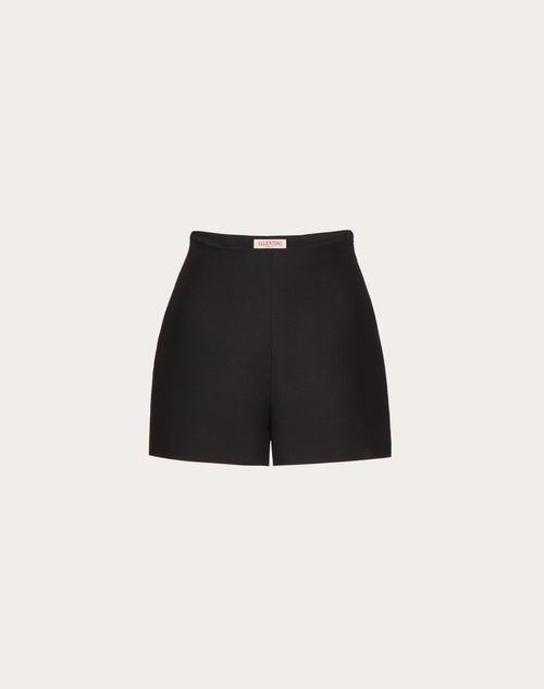 Crepe Couture Shorts for Woman in Black | Valentino US