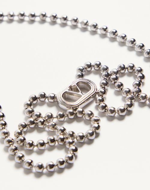 Valentino Garavani - Ovalette Metal Necklace - Transparent - Man - Man