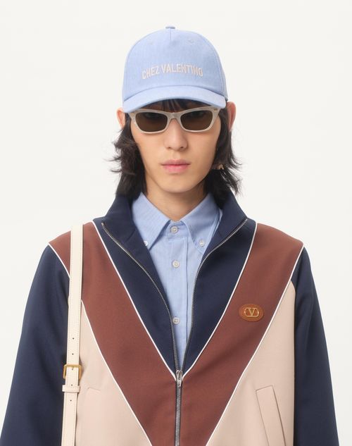 Vロゴパッチ ナイロン ファスナー付きスウェットシャツ for Vロゴパッチ ナイロン ファスナー付きスウェットシャツ for