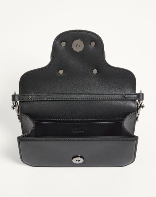 Valentino Garavani - Valentino Garavani Locò Small Shoulder Bag With Jewel Logo - Black - Woman - Shoulder Bags
