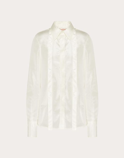 Valentino - Washed Taffeta Shirt - Ivory - Woman - Pap Rv W2 White