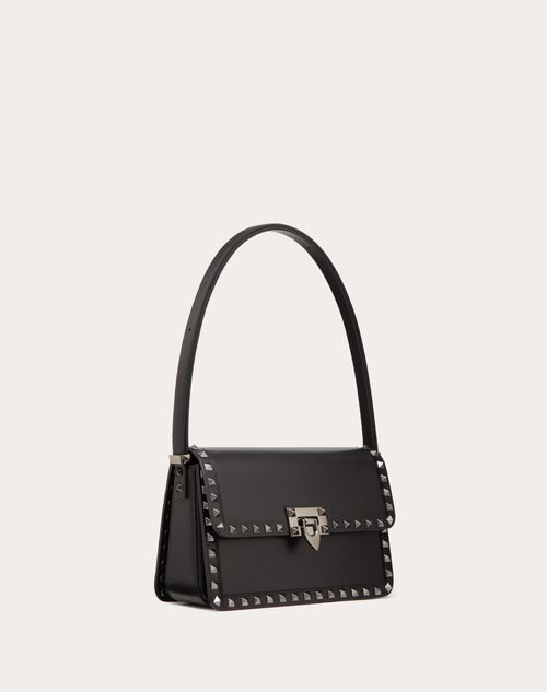 Valentino Garavani - Rockstud23 Smooth Calfskin Shoulder Bag - Black - Woman - Woman Bags & Accessories Sale