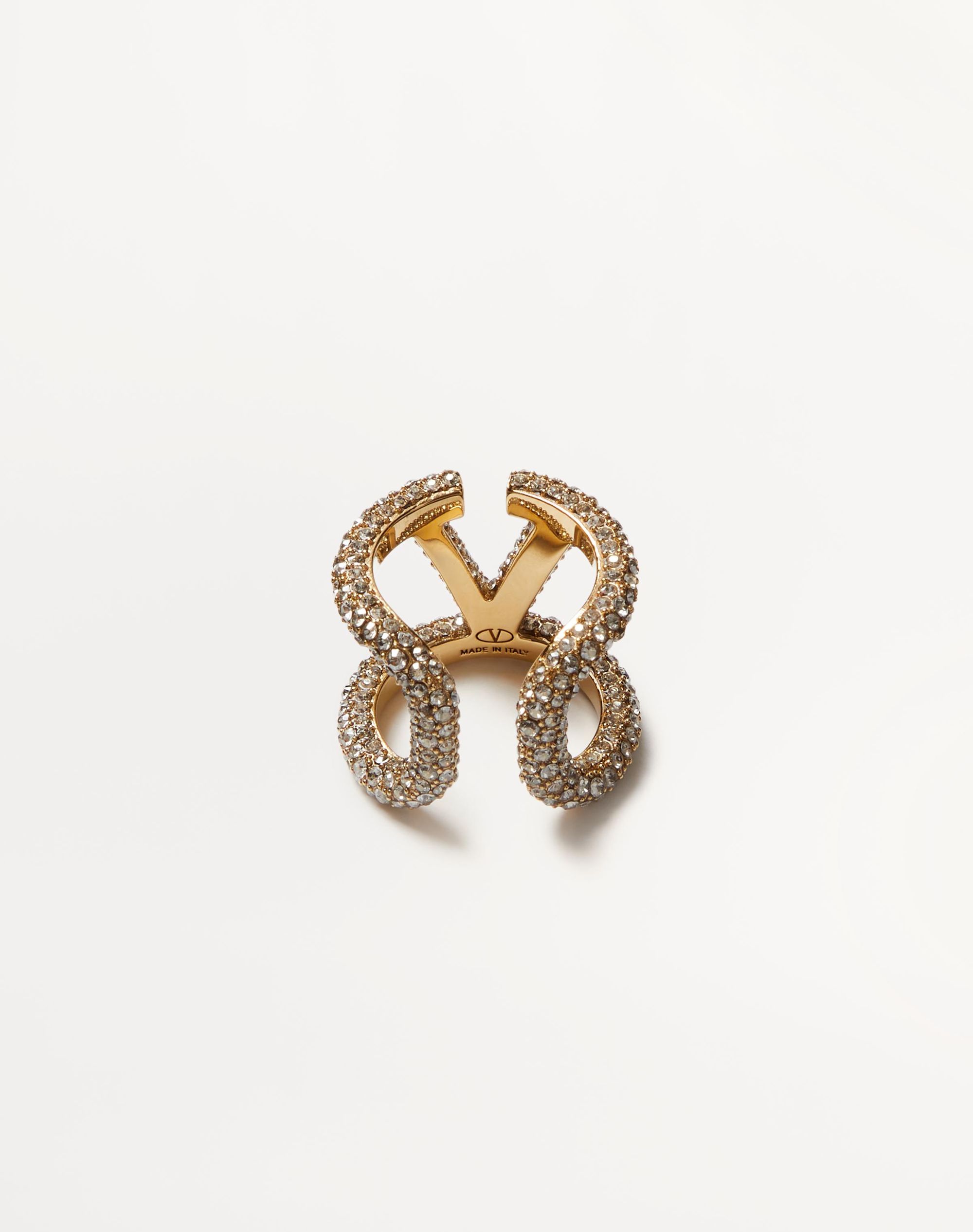 Vlogo Signature Ring In Metal And Swarovski® Crystals for Vlogo Signature Ring In Metal And Swarovski® Crystals for