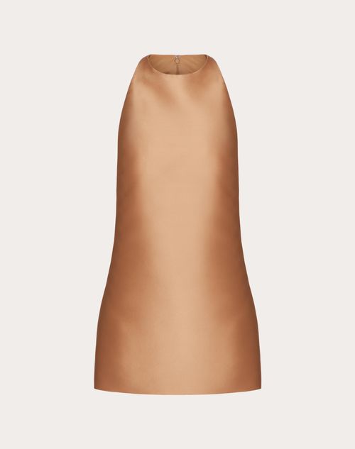 Valentino - Short Dress In Techno Duchesse - Sand - Woman - Dresses