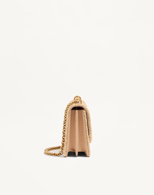 Valentino Garavani - Valentino Garavani Vain Embroidered Shoulder Bag - Champagne - Woman - Shoulder Bags
