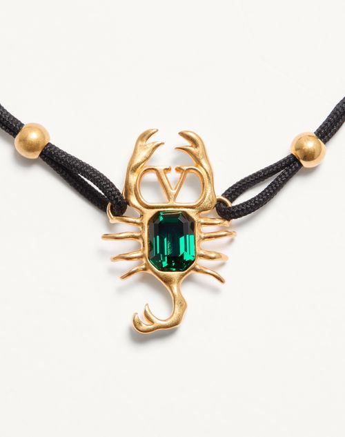 Valentino Garavani - Gardienne Metal, Crystal, And Rope Bracelet With Tassels - Antique Brass/black - Woman - Fashion Jewelry