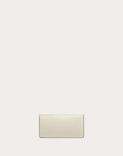 Valentino Garavani - Vlogo Signature Grainy Calfskin Wallet With Chain - Light Ivory - Woman - Wallets And Small Leather Goods
