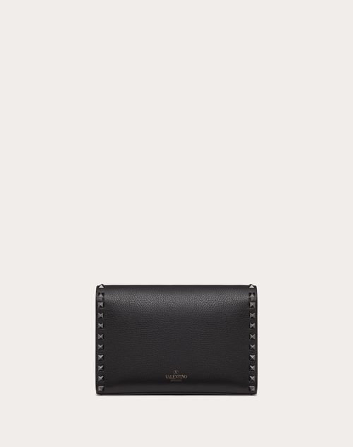 Rockstud Small Leather Crossbody Bag in Black - Valentino Garavani