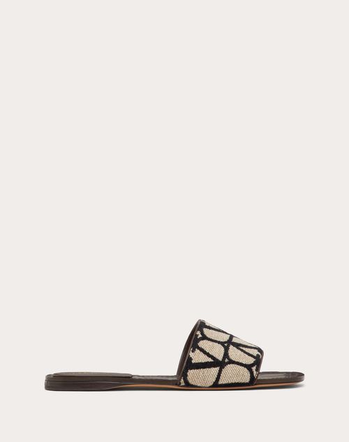 Red Valentino SANDALO SLIDE IN TOILE ICONOGRAPHE