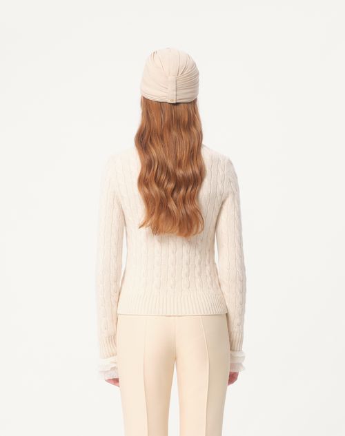 Cashmere Sweater for Woman in Birch/ivory | Valentino US Cashmere Sweater for Woman in Birch/ivory | Valentino US