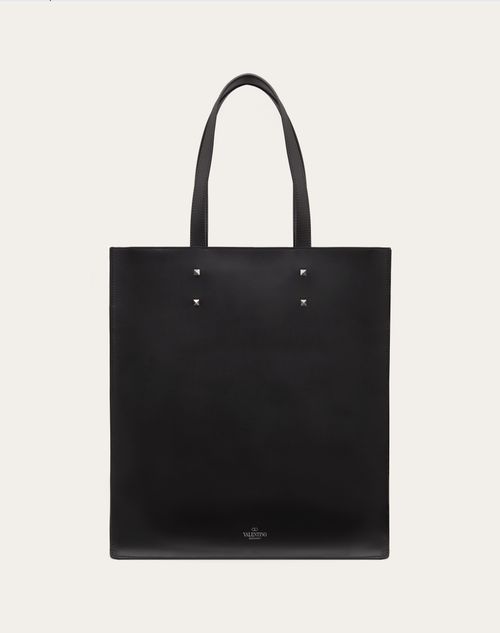 sladre Bedrag Lover og forskrifter Vltn Leather Tote Bag for Man in Black/white | Valentino US