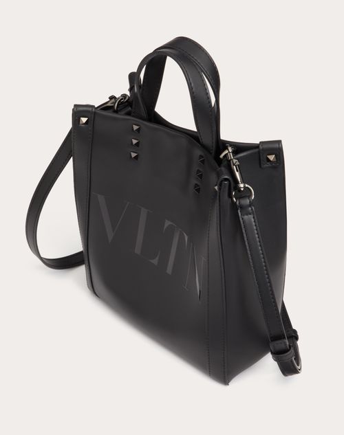 Vltn レザー ミニ トートバッグ for メンズ インチ ブラック 