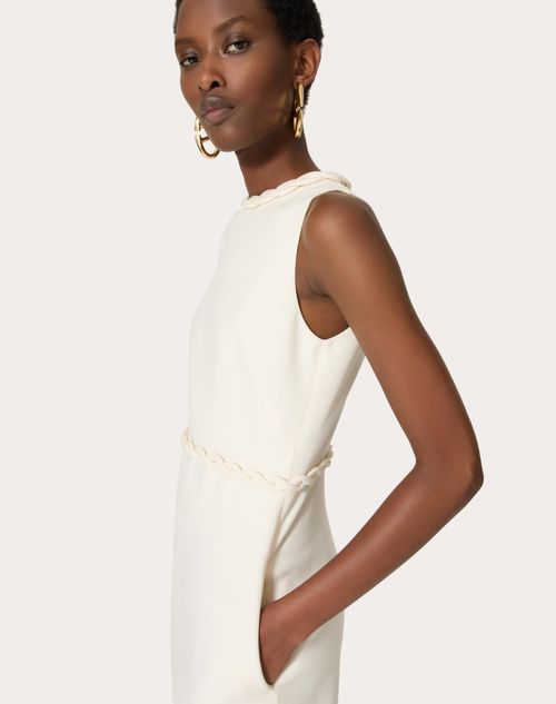 Robe Courte En Crepe Couture pour Femme en Ivoire Valentino FR