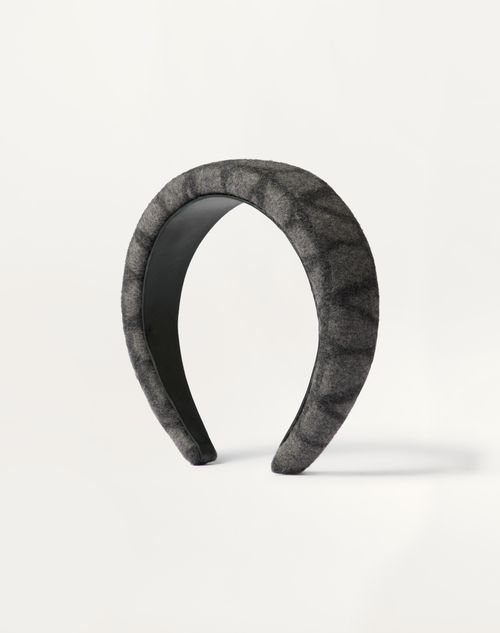 Valentino Garavani - Toile Iconographe Double Coat Headband - Grey/dark Grey - Woman - Hair Accessories