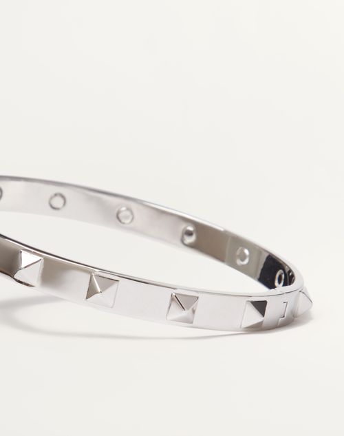 Valentino Garavani - Bangle Rockstud In Metallo - Palladio - Uomo - Gioielli