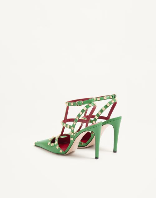 Valentino Garavani - Rockstud Kidskin Pumps 100mm - Light Green - Woman - Pumps And Slingbacks