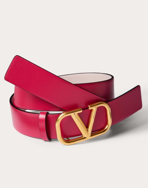 Hopefully Decrease Mordrin Reversible Vlogo Signature Belt In Glossy Calfskin 30 Mm for Woman in  Smokey Beige/black | Valentino US