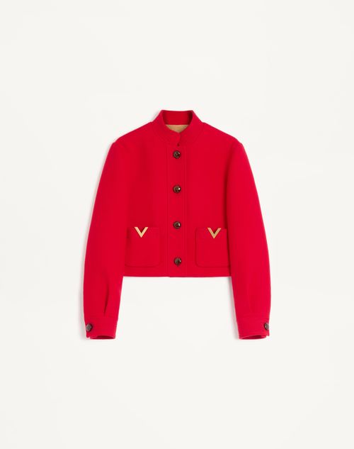 Valentino - Drill Double Caban - Red - Woman - Jackets And Blazers