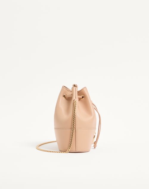 Valentino Garavani - Mini Vlogo Signature Bucket Bag In Nappa Leather - Pink - Woman - Shoulder Bags