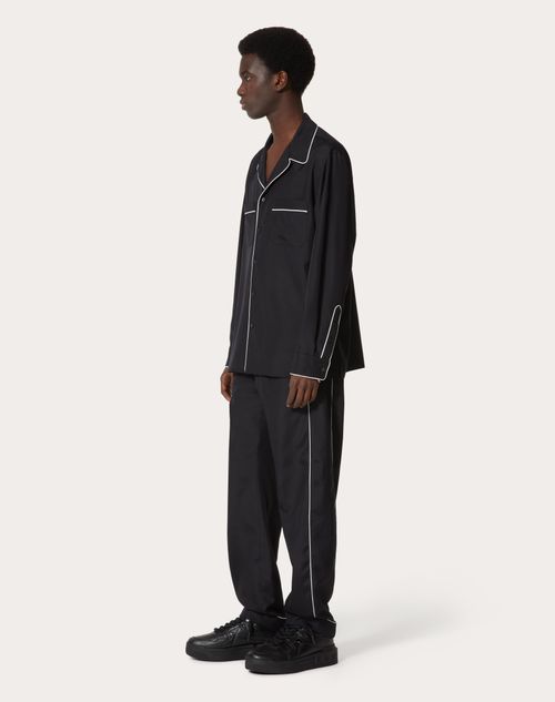 Valentino - Silk Pajama Shirt - Black - Man - Shirts