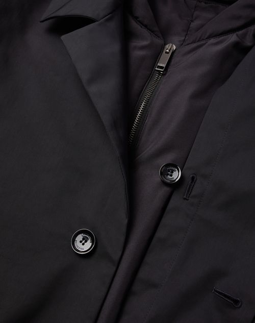 Mantel Aus Nylon Mit Gummiertem V-detail für Mann in Marineblau 